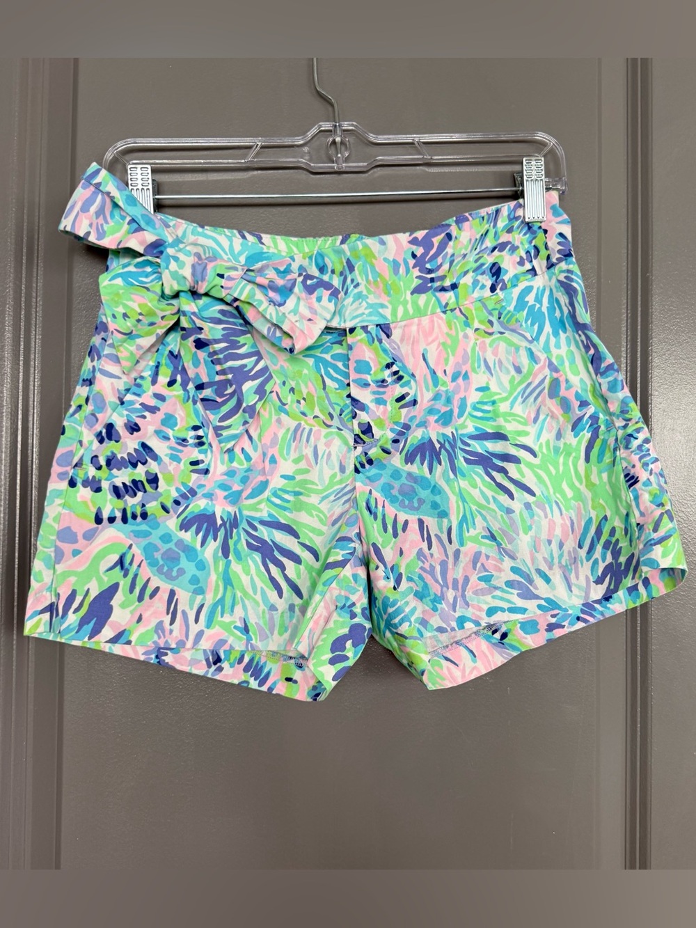 Lilly Pulitzer Shell of a Party Bow Kaden Stretch Shorts Size 0